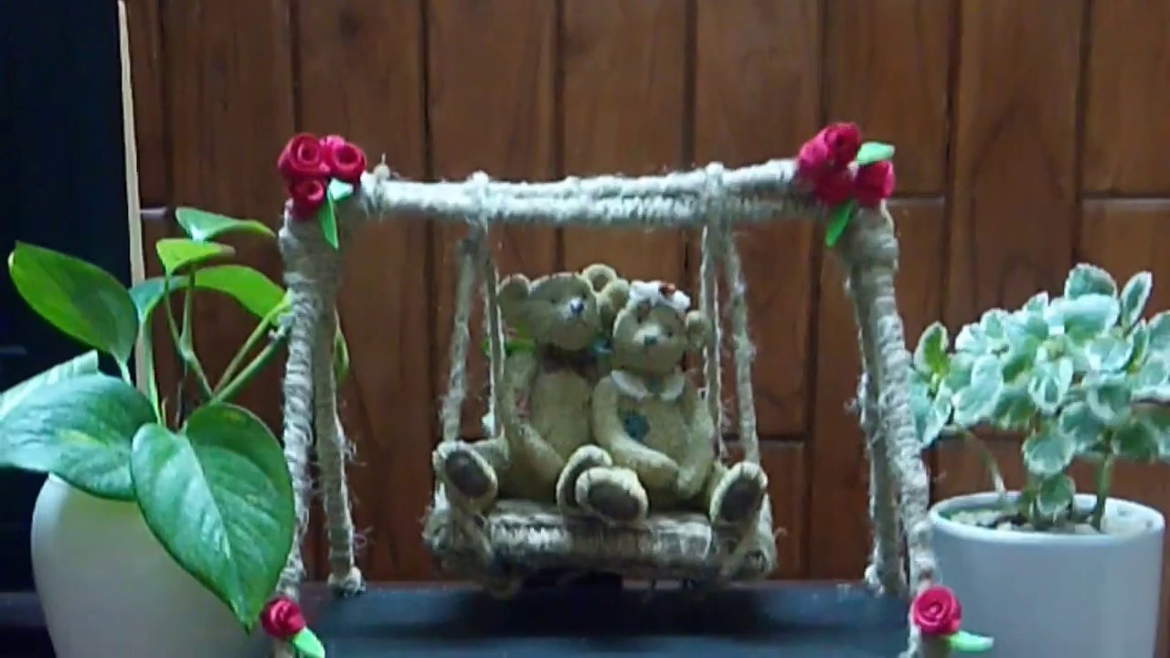 Swing made of jute/ jute craft ideas / home decoration ideas YouTube