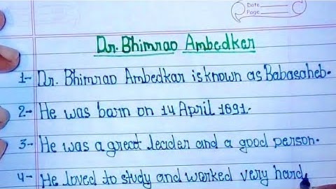 Dr. Bhimrao Ambedkar 10 line essay//Dr. Bhimrao Ambedkar baography//Babasaheb//