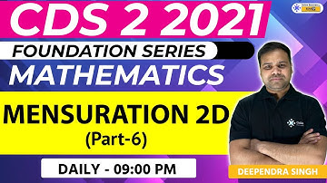 Mensuration 2D Tricks (Part - 6) || Maths Preparation || CDS 2 2021 || Deependra Singh Sir