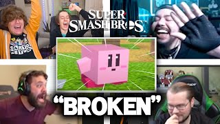 All Reactions to BROKEN Steve \& Alex Moveset + Kirby Transformation - Super Smash Bros. Ultimate