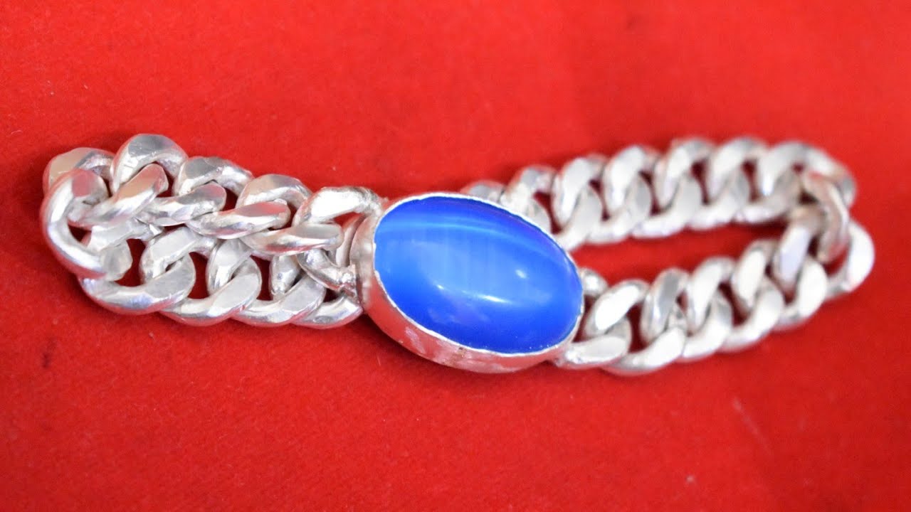 925 Starling Silver Mens Bracelet Bulk Rate 150/Gram Design-10 – Shaligrams