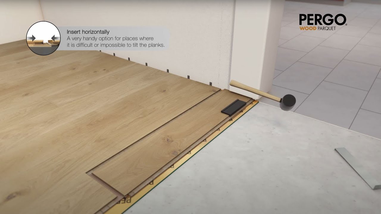 How To Lay Wood Flooring By Pergo Youtube