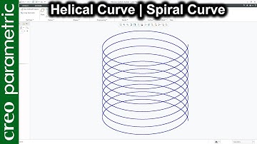Helical curve | Conical Helical curve | Spiral curve in Creo Parametric