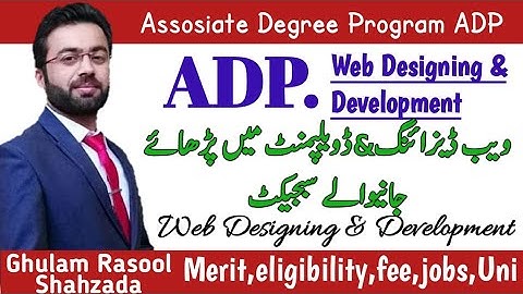What is ADP? | Subjects ap ADP web designing and development | ADP vs BS | Scope of ADP ||No:144