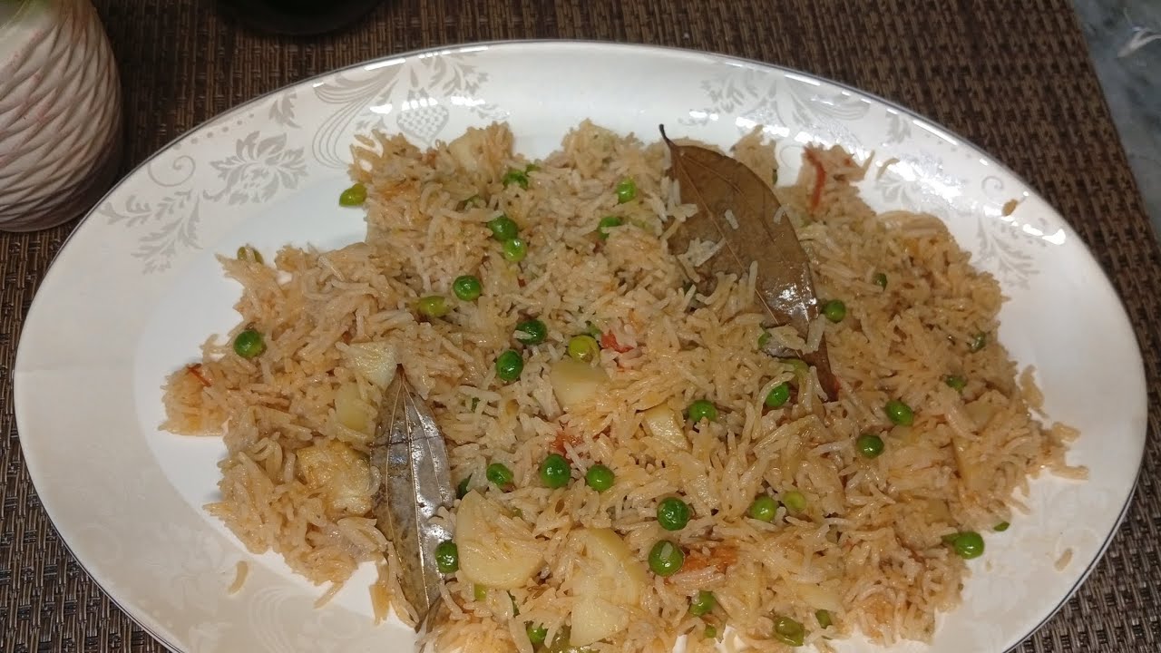 Tasty pulao recipe/Easy alo matar pulao recipe/simple vegetable rice 