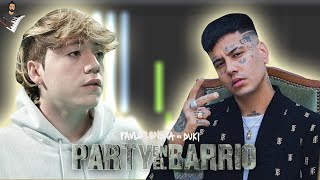 Paulo Londra - Party en el Barrio (ft. Duki) | Piano \/ Karaoke \/ MIDI