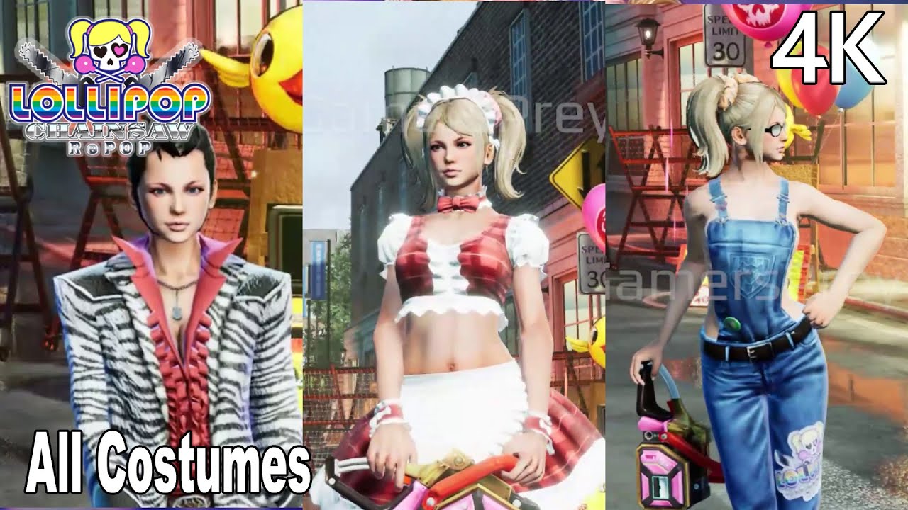 lollipop-chainsaw-repop-all-outfits-showcase-4k-youtube