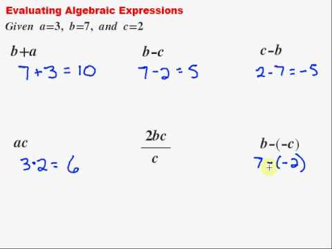 How do you evaluate algebraic expressions?