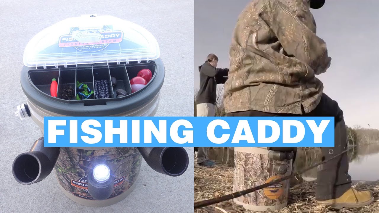 Fishing Caddy - Fishing Chair, Rod Holder, Tacklebox, and Night-light 