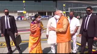 Hon&#39;ble Prime Minister Narendra Modi Participating ICRISAT | Grand Welcome in Airport - 05-02-2022