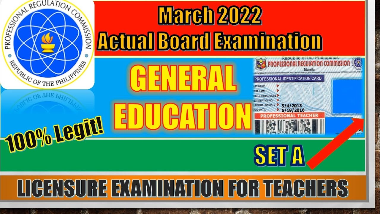 GENERAL EDUCATION MARCH 2022 ACTUAL LET EXAM 
