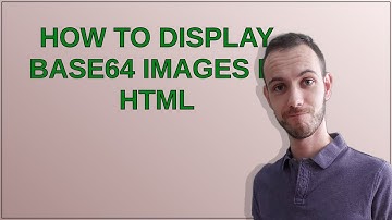 How to display Base64 images in HTML