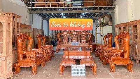 🟡 BÁO GIÁ: Bộ bàn ghế Minh Quốc Voi cột 16 Siêu To Đục Tay Kênh Bong Cách Điệu gỗ hương đá