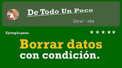 Borrar datos de una fila con condición.