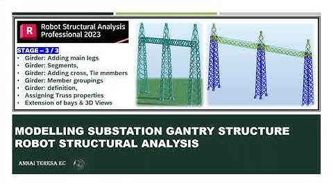 Modelling Substation Gantry structure | Robot Structural Analysis | STAGE 3 of 3
