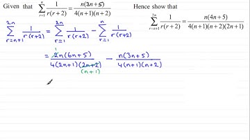 Sum of Series : FP2 Edexcel June 2012 Q6(c) : ExamSolutions Maths Revision