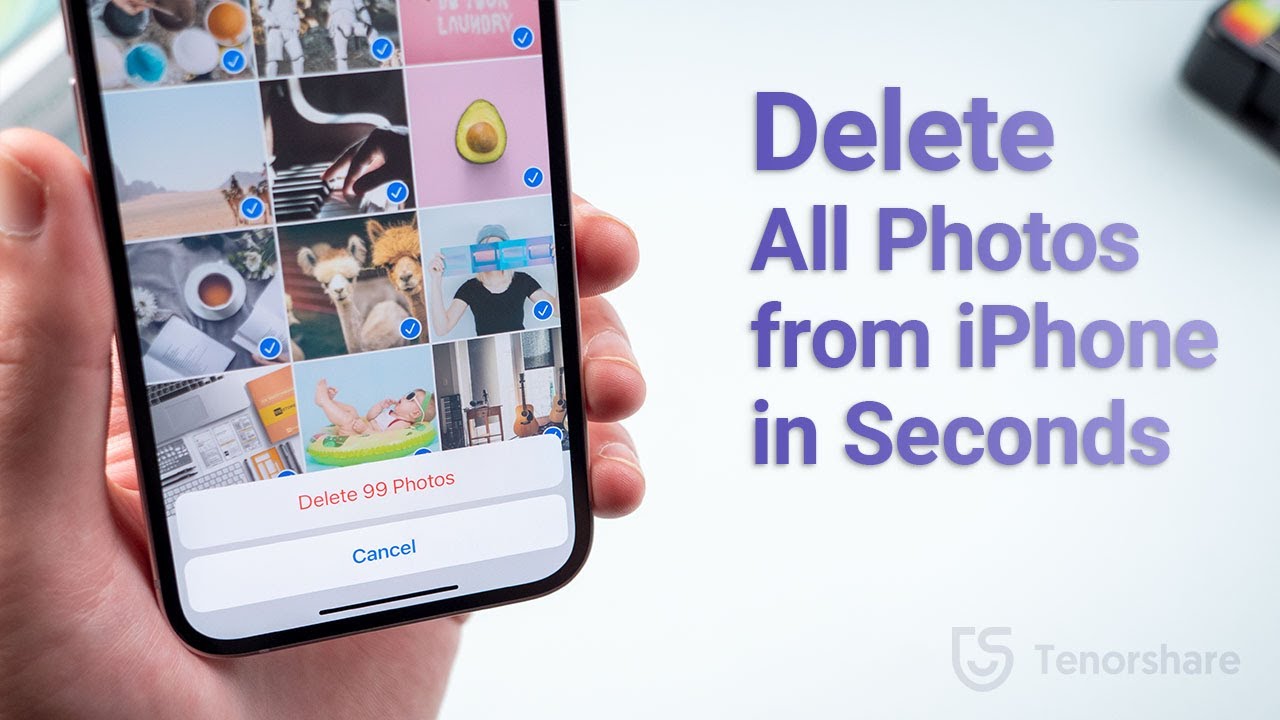 How to delete all photos from iphone in seconds youtube