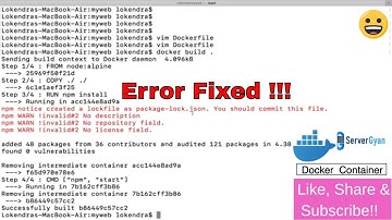 How to fix missing file error with Docker Container
