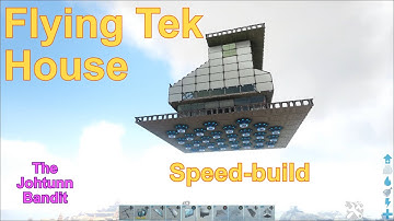 Flying Tek Mansion Speed Build - Super Structures Mod - ARK: Survival Evolved