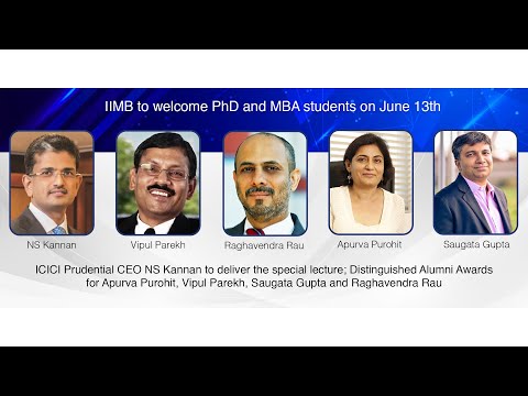 Commencement lecture: NS Kannan, CEO, ICICI Pru, & DAA ceremony