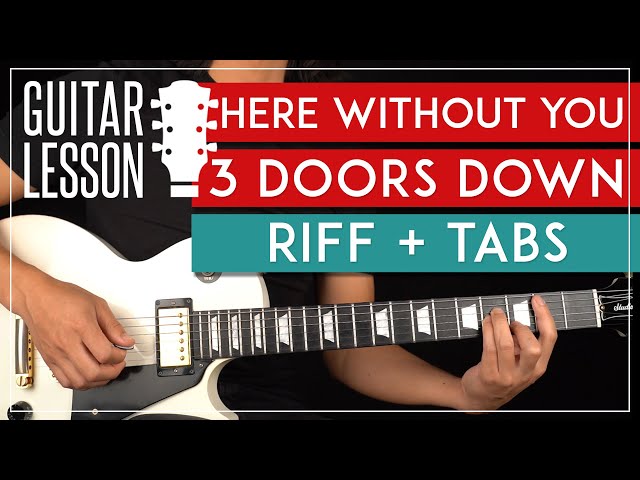 Here Without You Guitar Tutorial 🎸3 Doors Down Guitar Lesson |Main Riff + TAB| class=