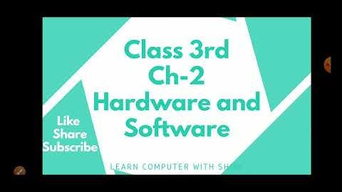 Class 3rd Ch- 2 Hardware and Software (Back Exercise)