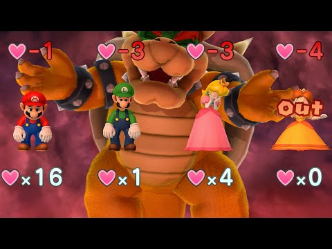 Mario Party 10 - Mario, Luigi, Peach, Daisy vs Bowser - Chaos Castle