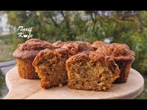 Mis Kokulu Bol Lezzetli PASTANE USULÜ HAVUÇLU MUFFİN (HAVUÇLU KEK) TARİFİ