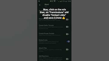 How to disable Embed Links permission in a role in Discord Mobile #roduz #discord #howto #how #links