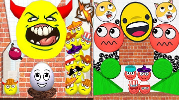 DRAW TO SMASH vs HIDE BALL - All Levels New UPDATE Satisfying Double gameplay Walkthrough ios #hide