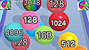 Ball Run 2048 - All Levels Gameplay Android, iOS ( Levels 56 - 65)