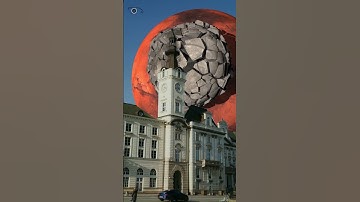 Planetary collision, simulation video #vfx #moon #Mars #shorts #EyeBG #Planetarycollision