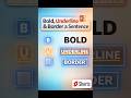 Bold, Underline & Border a Sentence in PowerPoint 🚀 | Easy Formatting Tips #powerpoint #shortcuts