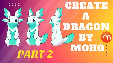 MOHO PRO 13.5.2 PART 2: (COURSE) How to Create a Dragon in a simple way 2.5D