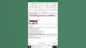 formatting based on condition rules 👍#excel #exceltricks #computer