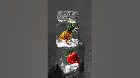 How to Frozen fruit into ice cubes in Photoshop #photoshop #infographie #shorts #DesignDev #frozen