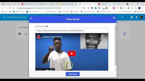 Embed YouTuve in Formative