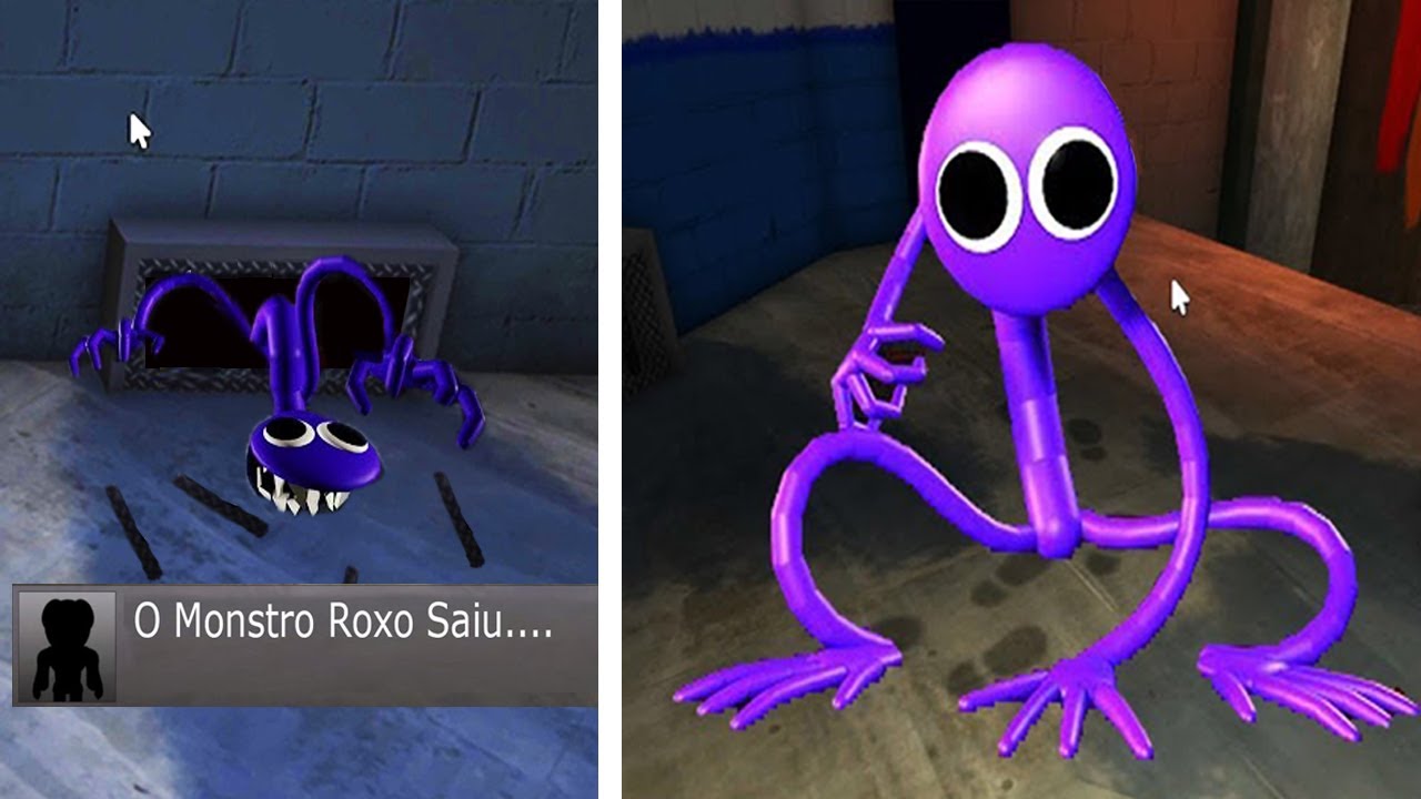 RAINBOW FRIENDS - MONSTRO ROXO (Roblox) Desenhando e Pintando 