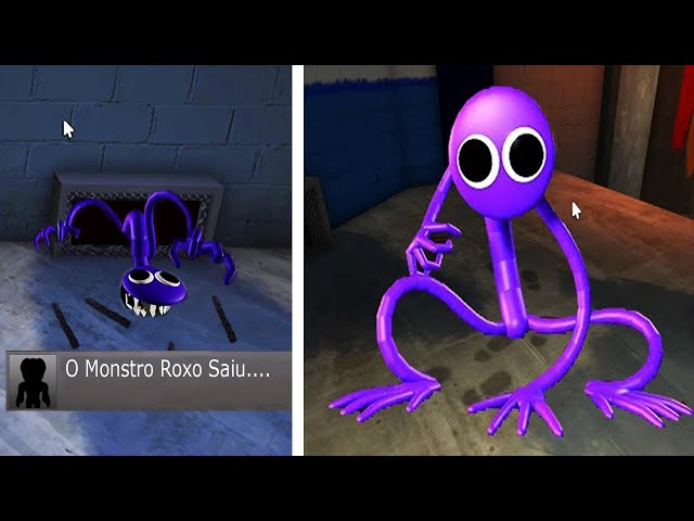 O MONSTRO ROXO SAIU DO DUTO E FOI REVELADO A VERDADEIRA FORMA DO ROXO DE RAINBOW  FRIENDS (Roblox)