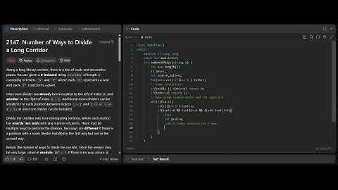 LeetCode 2147. Number of Ways to Divide a Long Corridor || Hard to Easy using maths