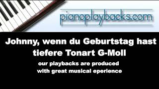 Johnny wenn du Geburtstag hast (Friedrich Hollaender) Playback Instrumental Demo tieferes G-Moll