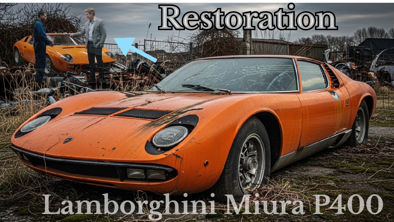 ASMR Full Restoration 🔧 1969 Sunburst Orange Lamborghini Miura P400 – Abandoned to Factory New ✨