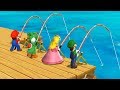 Mario Party 9 Step It Up - Peach vs Mario vs Luigi vs Yoshi Master Difficulty| Cartoons Mee