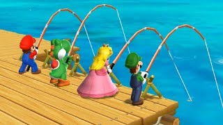 Mario Party 9 Step It Up - Peach vs Mario vs Luigi vs Yoshi Master Difficulty| Cartoons Mee