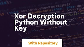 xor decryption python without key