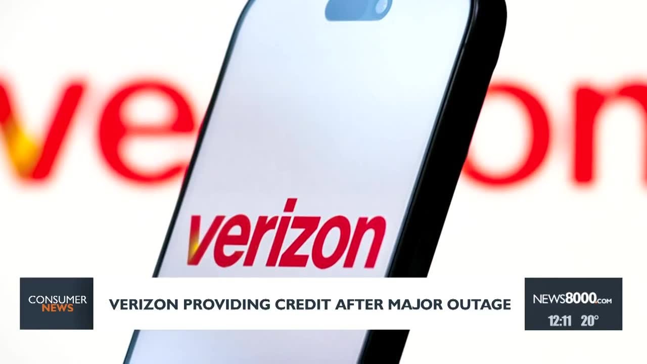 Consumer headlines: Verizon providing credit after major outage