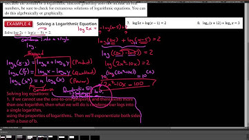 HA2 , 6.6.5 , Solving logarithmic equations, extraneous solutions