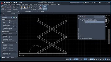 How to Create Hydraulic Mechanism With AutoCAD | AutoCAD Parametric