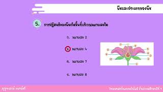 แบบทดสอบ เรื่องพืชและประเภทของพืช ป.4