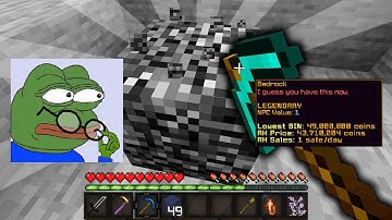 I mined BEDROCK in Hypixel Skyblock...